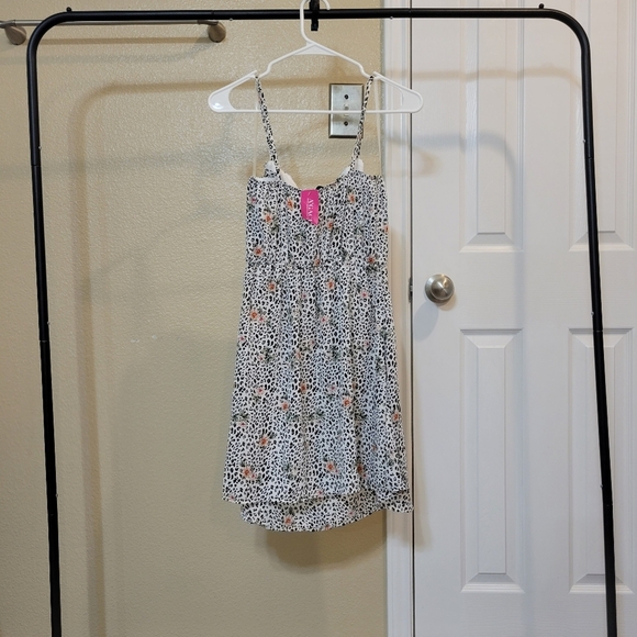 A'Gaci Women Leopard print with flowers skater dress Size Medium - Picture 3 of 4